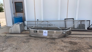 (LOT) BUMPER, ALUMINUM RAMP, ALUMINUM STEP BOX, COVERS, FAN, ETC. (TRUCK SHOP)