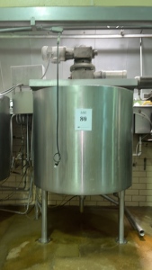 GROEN MODEL DA-500, 500-GALLON STEAM JACKETED KETTLE WITH MOTOR (COOKING AREA)