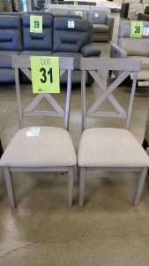 1 PAIR SIGNATURE DINING UPH. SIDE CHAIRS