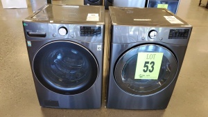 LG PAIR 27in FRONT LOAD WASHER WM4000HBA,27in SMART GAS DRYER DLGX3901B