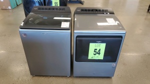 WHIRLPOOL PAIR, 27in TOP LOAD WASHER WTW5105HC, 27in SMART CAPABLE TOP LOAD GAS DRYER