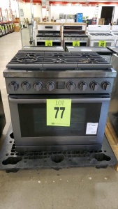 SAMSUNG NY36R9966PM 36in CHEF COLLECTION PROFESSIONAL DUAL GAS STOVE