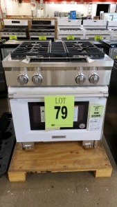 KITCHENAID KDRS407VMW 30in COMMERCIAL-STYLE DUAL FUEL GAS STOVE