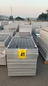 LOT OF ASST'D APPROX . 300 SANYO SOLAR PANELS, 15 STACKS