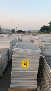 LOT OF ASST'D APPROX . 245 SANYO SOLAR PANELS, 12 STACKS