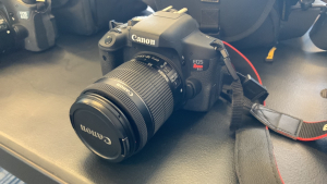 CANON EOS REBEL T6I WITH EFS 18-55MM LENS AND BAG (LOCATION: CECILIA HALL)