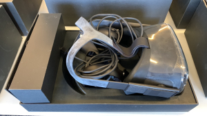 OCULUS QUEST ALL IN ONE VR GAMING HEADSET WITH CONTROLS AND CHARGER (LOCATION: CECILIA HALL)