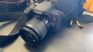 CANON EOS REBEL T6I WITH EFS 18-55MM LENS AND BAG (LOCATION: CECILIA HALL)