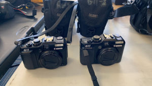 LOT OF (2) CANON G11 CAMERAS WITH BAG