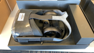 OCULUS QUEST ALL IN ONE VR GAMING HEADSET WITH CONTROLS AND CHARGER (LOCATION: CECILIA HALL)