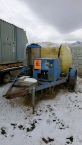 HYDROBLASTER HE 5/300 GHOT, 18hp, 500gal AND 55gal TANKS, HOT WATER PRESSURE WASHER W/TRAILER S/N-900629