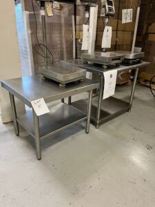 Lot Consisting of (2) Stainless Steel Work Tables, 30"W x 24"D & 36"W x 30"D