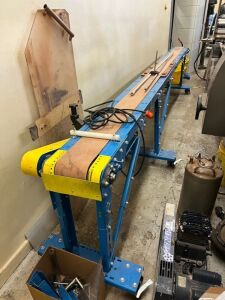 New London Motorized Conveyer Model 200, 6" x 14' on Casters w/ Adjustable Height (2016)