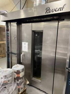 Revent 624 Double Rack Gas Oven, Dimensions (Approx) 81" W x 63" D x 87" H, Stainless Steel (Heat Exchangers Recently Replaced), Buyer of each lot is entitled to (8) Roller Racks