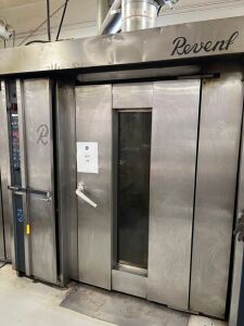 Revent 624 Double Rack Gas Oven, Dimensions (Approx) 81" W x 63" D x 87" H, Stainless Steel, Buyer of each lot is entitled to (8) Roller Racks