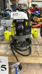 RYOBI 2HP PLUNGE BASE ROUTER MODEL: RE180PL1G