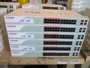 LOT OF 2 , FORTINET FORTISWITCH FS-224D-POE 24 PORT MANAGED GIGABIT POE SWITCH