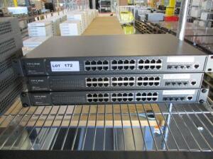 LOT OF 3, TP-LINK TL SG5428 JET STREAM L2 MANAGED SWITCH