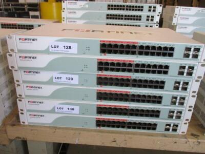 LOT OF 2 , FORTINET FORTISWITCH FS-224D-POE 24 PORT MANAGED GIGABIT POE SWITCH