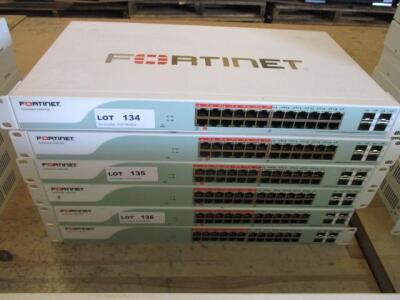 LOT OF 2 , FORTINET FORTISWITCH FS-224D-POE 24 PORT MANAGED GIGABIT POE SWITCH