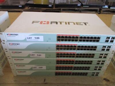 LOT OF 2 , FORTINET FORTISWITCH FS-224D-POE 24 PORT MANAGED GIGABIT POE SWITCH