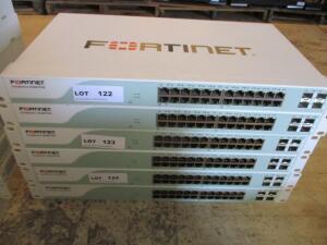 LOT OF 2 , FORTINET FORTISWITCH FS-224B-POE 24 PORT MANAGED GIGABIT POE SWITCH