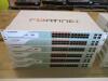 LOT OF 2 , FORTINET FORTISWITCH FS-224D-POE 24 PORT MANAGED GIGABIT POE SWITCH