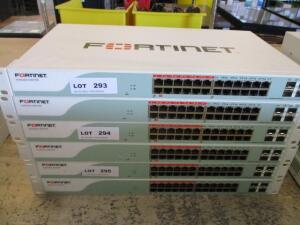 LOT OF 2 , FORTINET FORTISWITCH FS-224D-POE 24 PORT MANAGED GIGABIT POE SWITCH