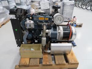 LOT OF (2 QTY) KUBOTA DIESEL ENGINE, MODEL: D1105-BG-EF01, POWER: 12.6 KW/1800 RPM, WITH MECC-ALTE GENERATOR TYPE: LT3N-160/4, RPM 1800, KVA 10, 60 HZ, 1 PHASE, 120/240 VOLTAGE, INSULATION CLASS H, YEAR 2015, (NEW)