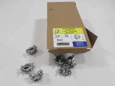 LOT OF (17,000) AI FITTINGS NM CABLE CONNECTORS, SIZE 3/4" CAT. NO. 842