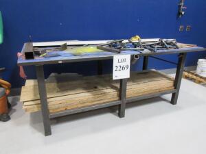 HEAVY DUTY WELDING TABLE 8' X 4' X 38" W/ CLAMPS