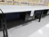 (2) HEAVY DUTY WORK TABLES 8' X 3' X 39" W/ DELTA PRO UNDERBODY TOOL BOX