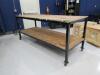 LOT (4) ASST'D METAL WORK TABLES, (2) TABLES HAVE THE DELTA PRO UNDERBODY TOOL BOX - 2