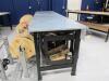 LOT (4) ASST'D METAL WORK TABLES, (2) TABLES HAVE THE DELTA PRO UNDERBODY TOOL BOX - 3