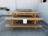 LOT OF (6) WOOD PICNIC BENCHES