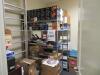 LOT ASST'D OFFICE SUPPLIES, WITH METAL RACKS, (UP-STAIRS)