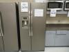 GENERAL ELECTRIC 2-DOOR REFRIGERATOR WITH ICE MAKER, AND GENERAL ELECTRIC MICROWAVE