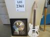 FENDER SQUIER MUSTANG ELECTRIC GUITAR, AND EVERLAST MULTI-PLATINUM RECORD