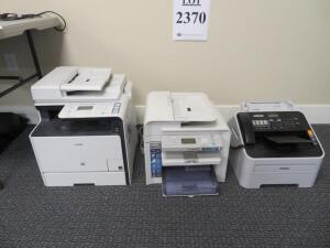 LOT (3) ASST'D FAX MACHINES, CANON MF8380CDW, CANON D550, AND BROTHER 2840