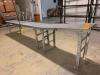 (2) Sections Global Roller Conveyor. 5' x 24" & 10' x 24" adjustable height legs<br><br />