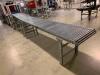 (2) Sections Global Roller Conveyor. 5' x 24" & 10' x 24" adjustable height legs<br><br /> - 6