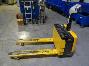 T&S Equipment Electric Pallet Jack, model no. EPT-2547-30, serial no. S567419, 3000Lb capacity, 24 Volt, 48" x 6" forks, 13" between forks<br><br />