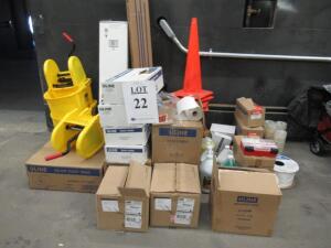 (LOT) ASST'D MOP BUCKETS, BAGS, CONES, TAPE, ETC. (LOCATED 3855 W. HARMON LAS VEGAS NEVADA)