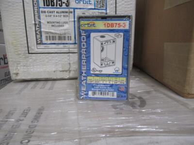 (800) ORBIT MODEL 1DB75-3 WEATHER PROOF DIE CAST 2-3/4" X 4-1/2" ALUMINUM BOX (NEW) (LOCATED 3855 W. HARMON LAS VEGAS NEVADA)