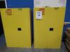 (2) ULINE H-1564S-Y 45 GALLON CAPACITY FLAMMABLE LIQUID STORAGE CABINETS, (1) COUNTYLINE STOCK TANK AND (2) DRUMS (LOCATED 3855 W. HARMON LAS VEGAS NE