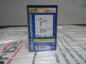 LOT OF (1248) ORBIT 1DB75-3 DIE CAST ALUMINUM 2-3/4" X 4-1/2" WEATHERPROOF BOX (LOCATION: 6781 Eight Street, Buena Park, CA 90620)