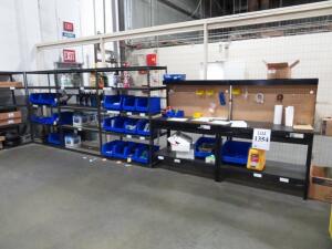 (2) MULTIPURPOSE WORKBENCH AND (9) SECTIONS OF SHELVING WITH CONTENTS (LOCATION: 6781 Eight Street, Buena Park, CA 90620)