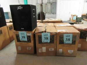 LOT (8) PEAVEY PV-118D 18" POWERED SUBWOOFERS, (CUSTOMER RETURNS), (LOCATION SEC.7)