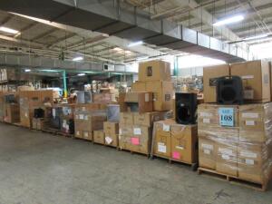 LOT ASST'D SPEAKER, GUITAR AMP ENCLOSURES, (18 PALLETS), (LOCATION SEC.7)