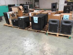 LOT (12) ASST'D PEAVEY SPEAKERS, PV118, PVXP SUB, LQ 12P, PV 115, LQ12, SP4, (CUSTOMER RETURNS), (LOCATION SEC.7)